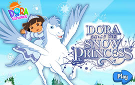 Dora the Explorer game Snow Princess