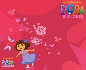 dora picture with butterflies